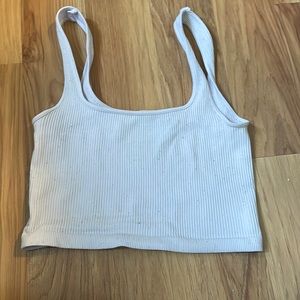 White crop tank top